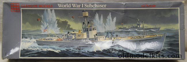 Glencoe 1/74 World War I Subchaser With Scaledeck Wood Deck - (Sub Chaser ex-ITC), 07301 plastic model kit